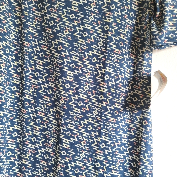 Lularoe Julia Dress, Blue Multi Geo, Size Medium, NWT - Picture 6 of 7